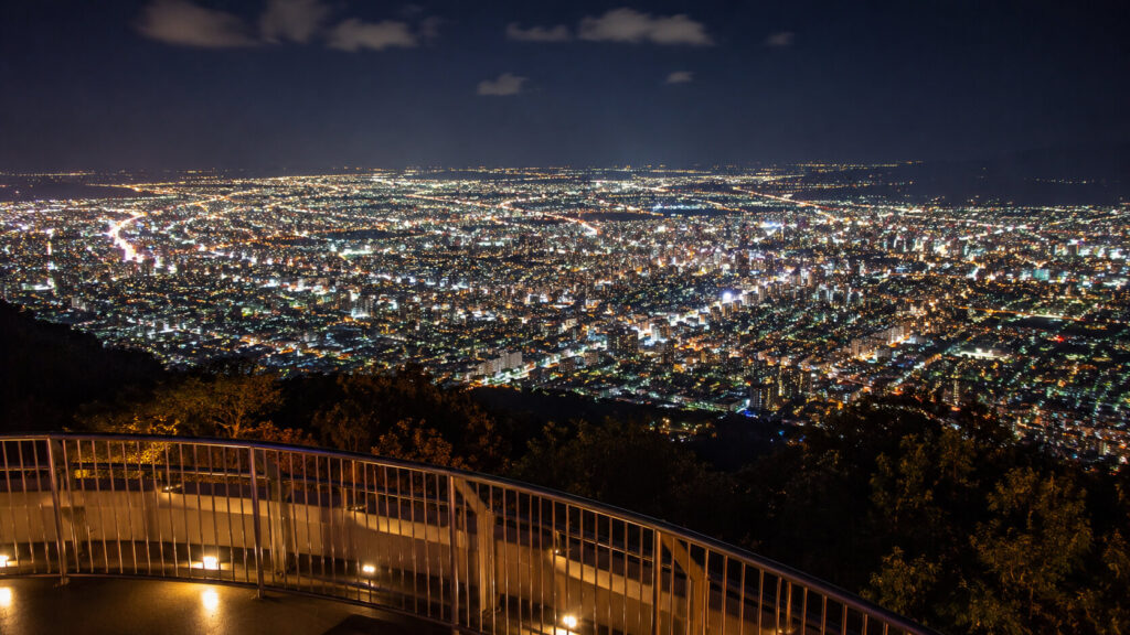藻岩山から眺める札幌の夜景