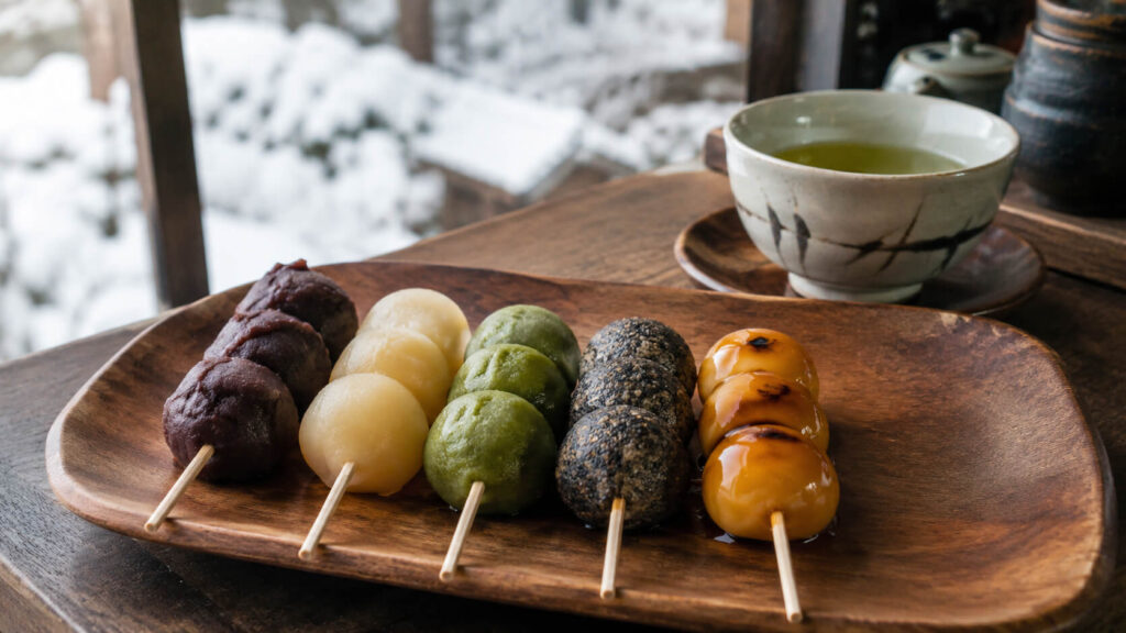ゴールデンカムイの団子として話題の花園だんごをイメージした和菓子