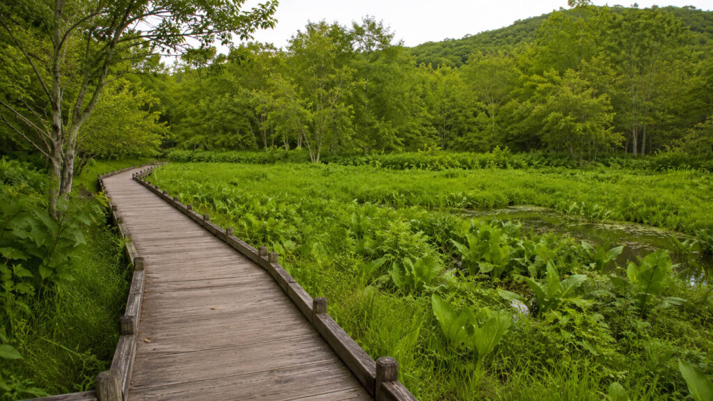 西岡水源地の心霊の噂と西岡公園の水辺風景