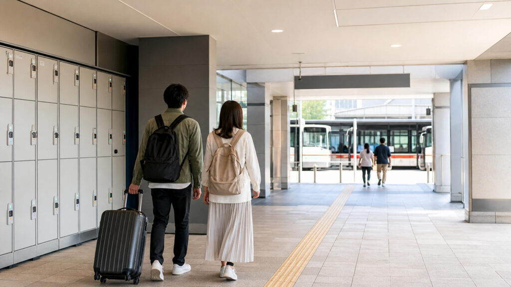 新札幌バスターミナル利用前に荷物を預けるイメージ
