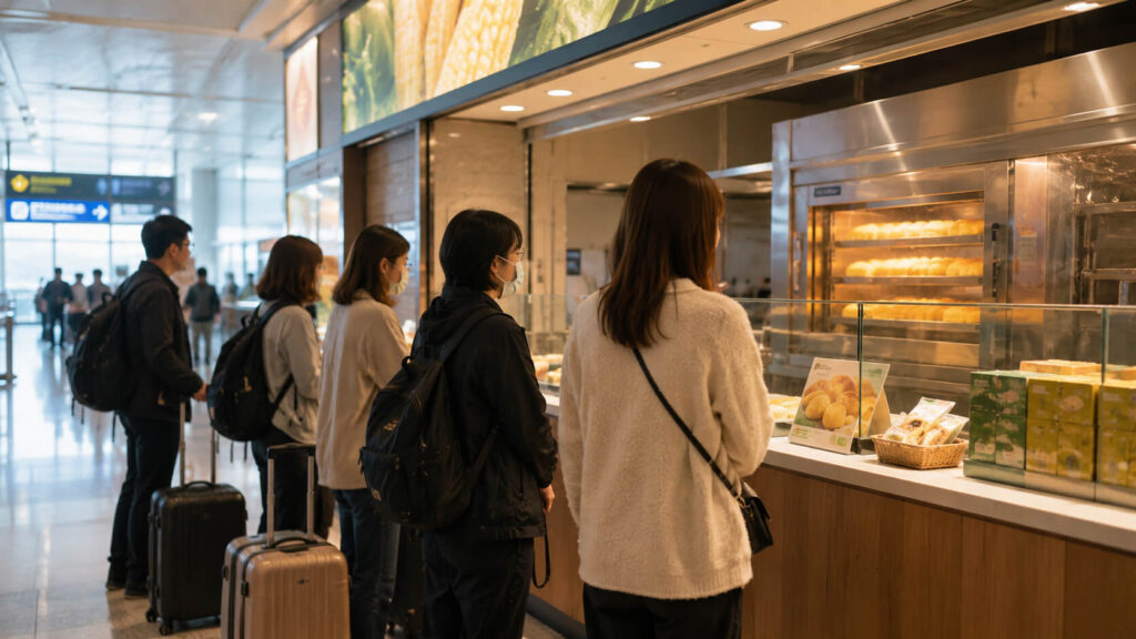 新千歳空港国内線ターミナル2階にある美瑛選果の店舗イメージ
