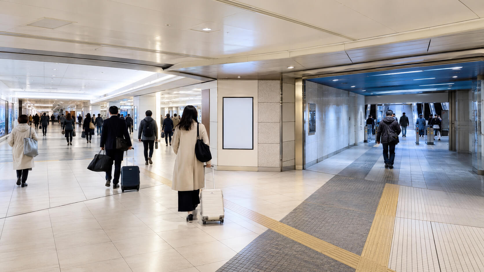札幌駅とさっぽろ駅の違いを示すJRと地下鉄の案内イメージ