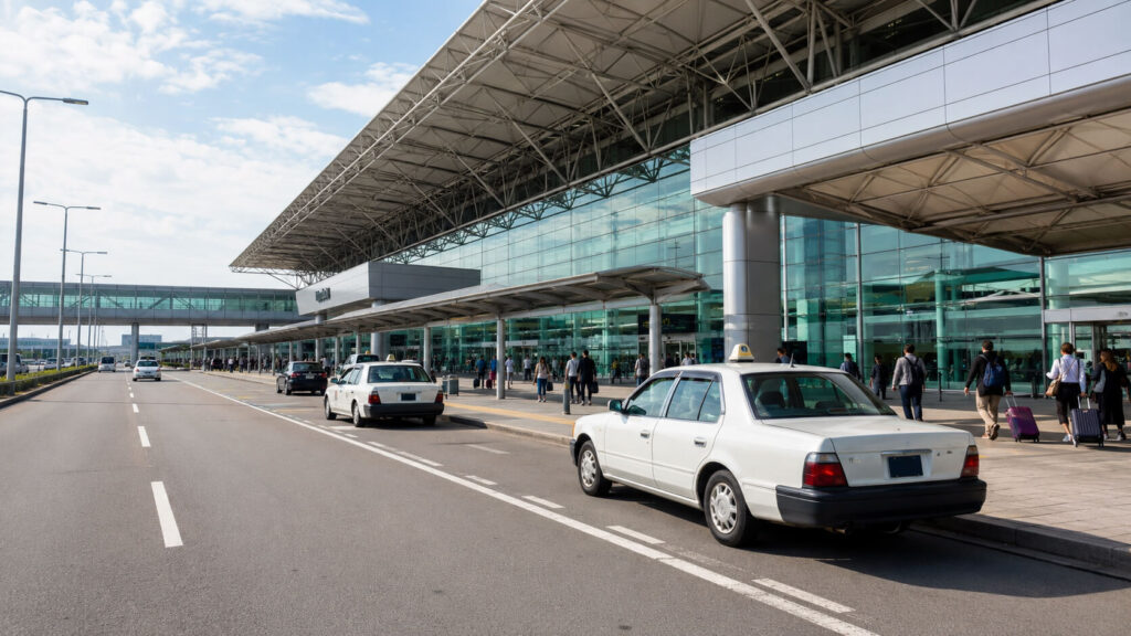 新千歳空港ターミナル前のタクシー乗降場イメージ