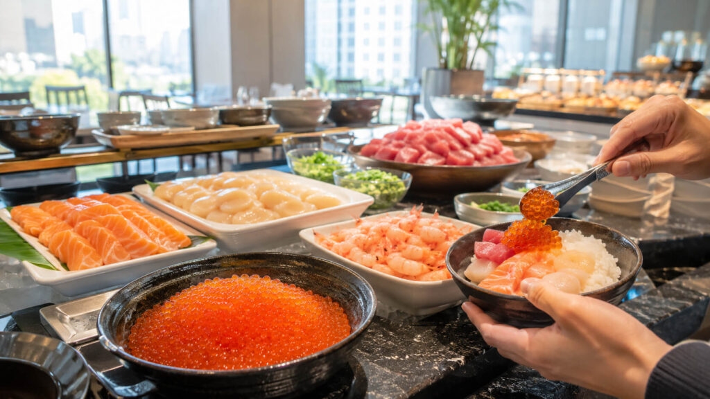 札幌で朝食がおいしいホテルの海鮮丼と北海道料理