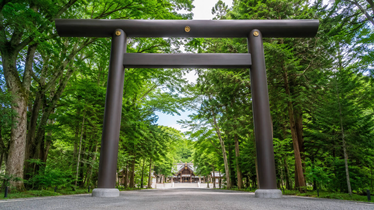 円山公園を通って北海道神宮へ向かう参道