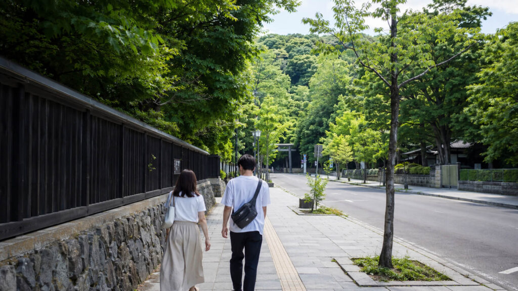 北海道神宮の円山公園駅からの徒歩ルートイメージ