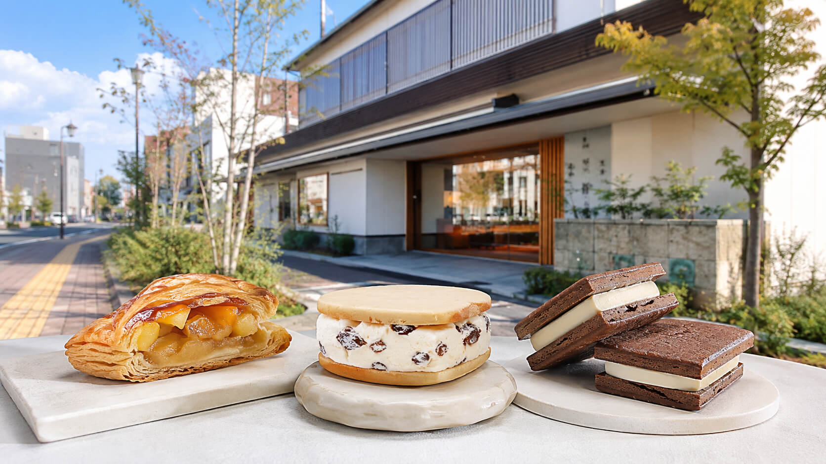 六花亭 帯広本店 限定スイーツを楽しむための外観イメージ