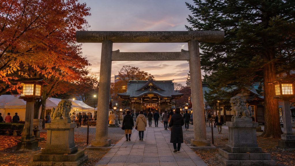 札幌市南区の石山神社で開催される秋のお祭り